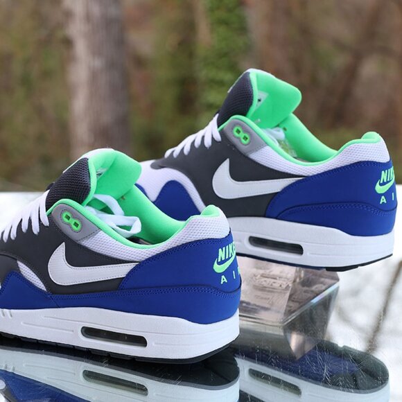 Nike Air Max 1 Essential Grey Hyper Blue - Picture 13 of 14